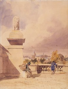 El puente de la Concordia visto desde la terraza de las Tullerías de Thomas Shotter Boys