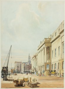 La Aduana, lámina tres de Vistas Originales de Londres tal como es de Thomas Shotter Boys
