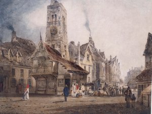 Vista de una Plaza del Mercado, c.1832 de Thomas Shotter Boys
