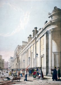 Vista del Banco de Inglaterra Ciudad de Londres, 1842 de Thomas Shotter Boys