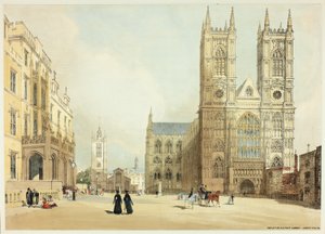 Abadía de Westminster, Hospital y Compañía, placa siete de Vistas originales de Londres tal como es de Thomas Shotter Boys