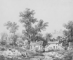 Paisaje de granja (del álbum de recortes McGuire) de Thomas Sidney Cooper
