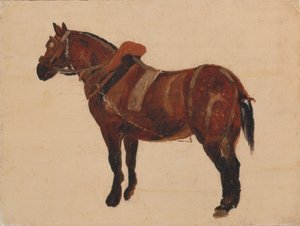 Estudio de un caballo de trabajo de Thomas Sidney Cooper