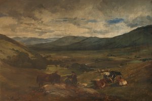 En las tierras altas, c.1847-70 (óleo sobre lienzo) de Thomas Sidney and Lee Frederick Richard Cooper