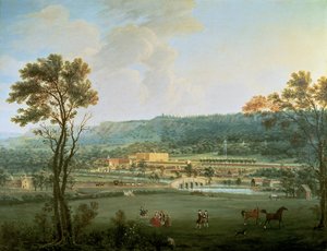 Vista de Chatsworth desde el suroeste de Thomas Smith of Derby