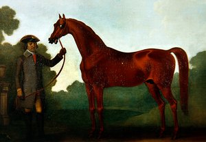 El árabe del Sr. Charles Wilson con un mozo de cuadra de Thomas Spencer