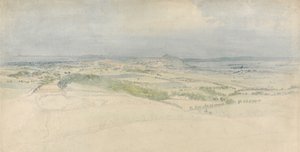 Una vista lejana de Edimburgo de Thomas Stothard
