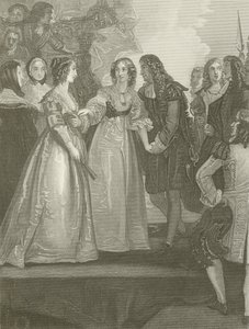 Carlos II recibiendo a la Duquesa de Orleans en Dover de Thomas Stothard