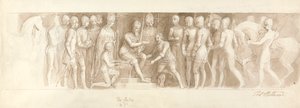 Diseño para la Gran Escalera, el Palacio de Buckingham, el Centro & 2d de Thomas Stothard
