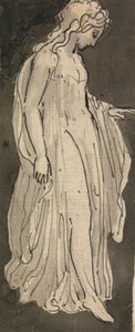 Chica, de cuerpo entero, mirando a la derecha de Thomas Stothard