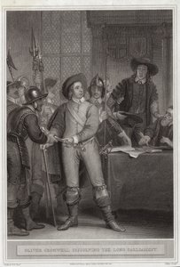 Oliver Cromwell (1599-1658) disolviendo el Parlamento Largo de Thomas Stothard