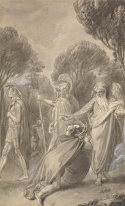 Una de las seis ilustraciones de "Las aventuras de Telémaco hijo de Ulises" de Fenelón de Thomas Stothard