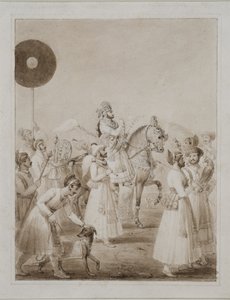 Retrato de Maharana Bhim Singh de Udaipur a Caballo de Thomas Stothard
