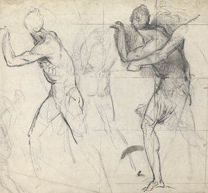 Boceto de figuras clásicas en acción de Thomas Stothard
