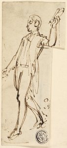 Boceto de hombre de pie con brazo levantado de Thomas Stothard