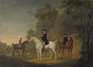 Lord Bulkeley y sus Harriers, su Huntsman John Wells y Whipper-In R. Jennings