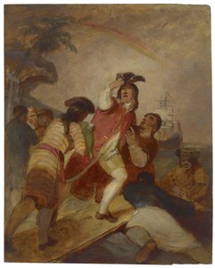 Robinson Crusoe y su hombre Viernes dejan la isla