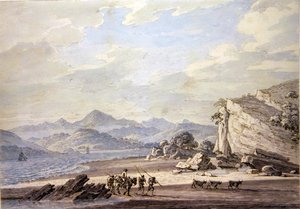 Arenas de Ulverston con las colinas de Coniston en la distancia de Thomas Sunderland