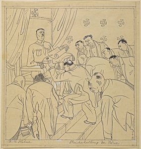 alinear la bolsa de valores; Simplicissimus XXXV/36, 1930 de Thomas Theodor Heine