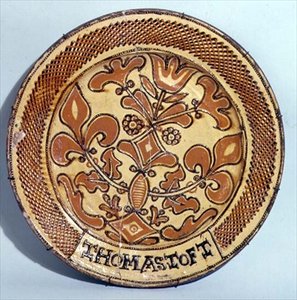 Plato de Staffordshire, c.1680 de Thomas Toft