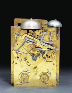 (detalle) de un reloj de soporte montado de Carlos II con repetición de cuartos, no. 166, c.1690-95 de Thomas Tompion