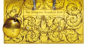 (detalle) de un reloj de mesa de William y Mary con repetición de cuartos, no. 167, c.1690 de Thomas Tompion