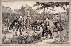 El viejo jardín físico de la Sociedad de Boticarios en Chelsea, 1750, 1890