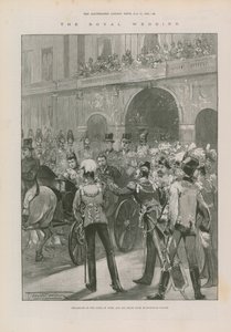 Salida del Duque de York y su novia del Palacio de Buckingham de Thomas Walter Wilson