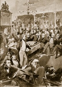 Sir Robert Peel en la casa, ilustración de 
