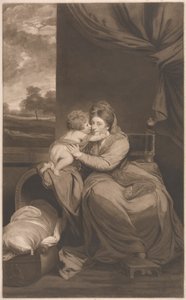 Elizabeth Lady Melbourne con su hijo, el Honorable. Peniston Lamb de Thomas Watson