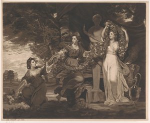 Retrato de Barbara Beresford, Elizabeth Gardiner y Anne Townshend como las Tres Gracias de Thomas Watson
