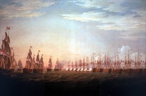 La batalla del Nilo de Thomas Whitcombe