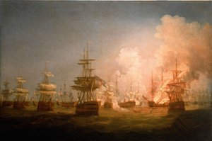 La batalla del Nilo de Thomas Whitcombe