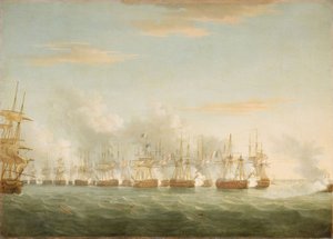 La batalla del Nilo de Thomas Whitcombe