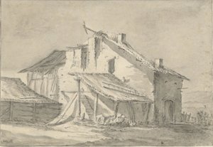 Casa de campo en ruinas de Thomas Wijck (attributed to)