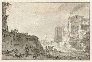 Paisaje urbano italiano de Thomas Wijck