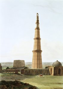 El Qutb Minar, cerca de Delhi de Thomas und William Daniell