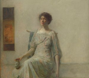 Dama con una máscara de Thomas Wilmer Dewing