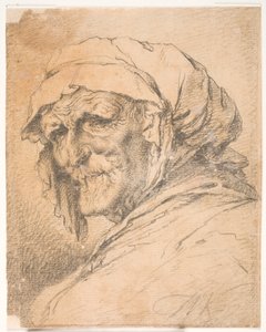 Cabeza de una anciana de Thomas Worlidge