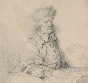 Rembrandt con sombrero de piel de Thomas Worlidge