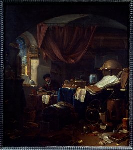 Vista del laboratorio de un alquimista de Thomas Wyck