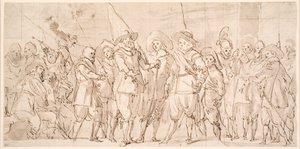 Oficiales y otros guardias cívicos del III Distrito de Ámsterdam, bajo el mando del Capitán Allaert Cloeck y el Teniente Lucas Jacobsz Rotgans de Thomas de Keyser