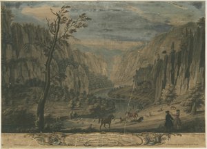 Dovedale - Ocho perspectivas: grabado, nd [?1743] de Thomas of Derby Smith