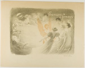 Chansons de femmes, portada de un libro de Paul Delmet de Théophile Alexandre Pierre Steinlen
