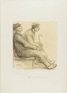 Los convalecientes, plato dos de Actualités de Théophile Alexandre Pierre Steinlen