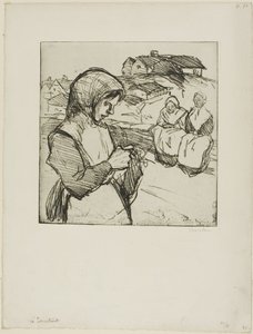 La tejedora de Théophile Alexandre Pierre Steinlen