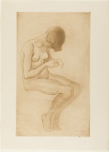 Mujer arreglándose las uñas de Théophile Alexandre Pierre Steinlen