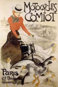 Un cartel publicitario para "Motocicletas Comiot", 1899 de Théophile Alexandre Steinlen