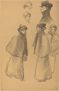 Estudios de figuras de Théophile Alexandre Steinlen