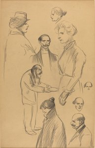 Estudios de Figuras (verso) de Théophile Alexandre Steinlen